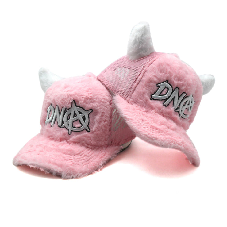 DNA Pink Velvet Horn Hat
