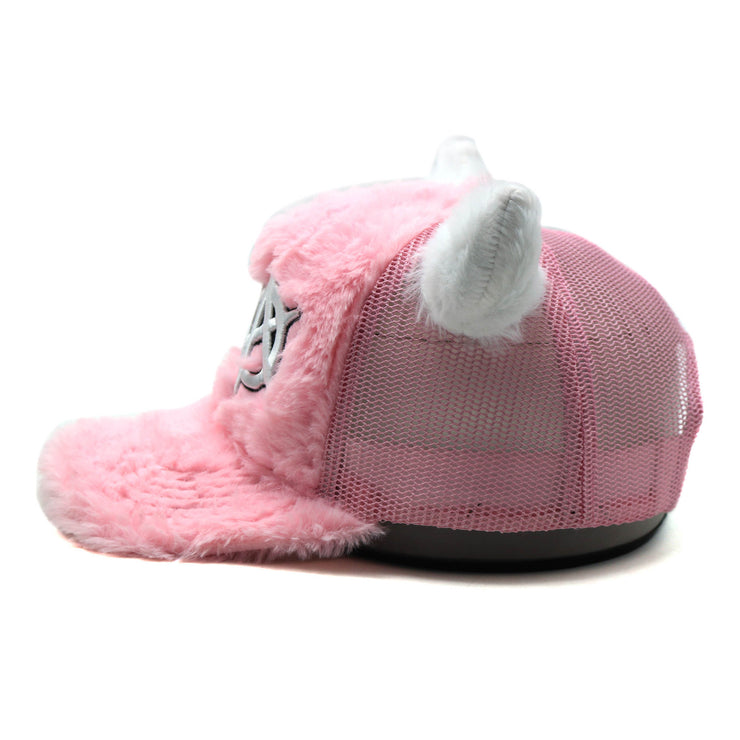 DNA Pink Velvet Horn Hat