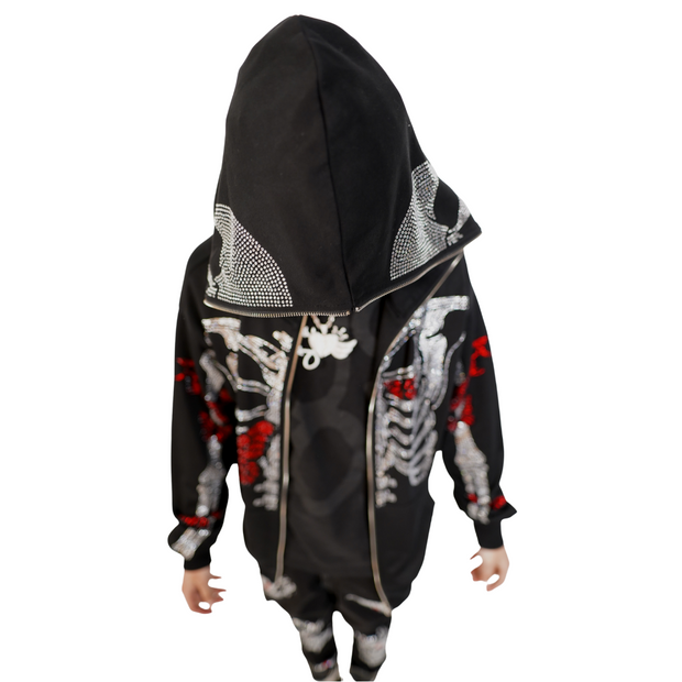 Red Butterfly Skelly Zip Up