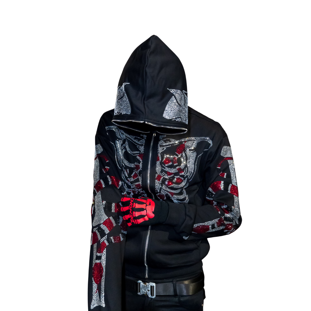 Snake Skelly Zip Up Hoodie – Demons N Angels