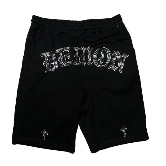 DEMON RHINESTONE SHORTS