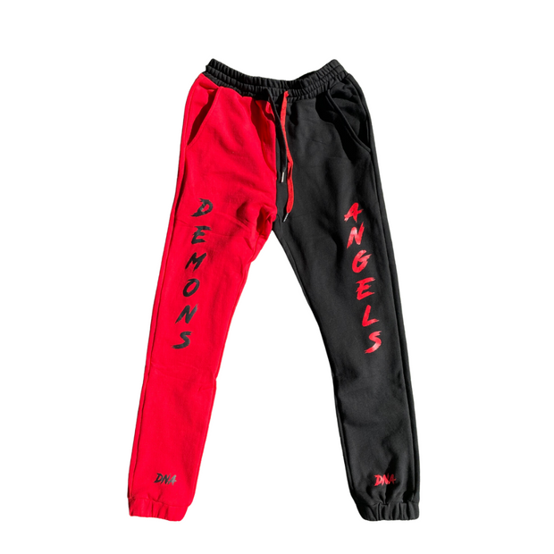 Red and Black Split Pants