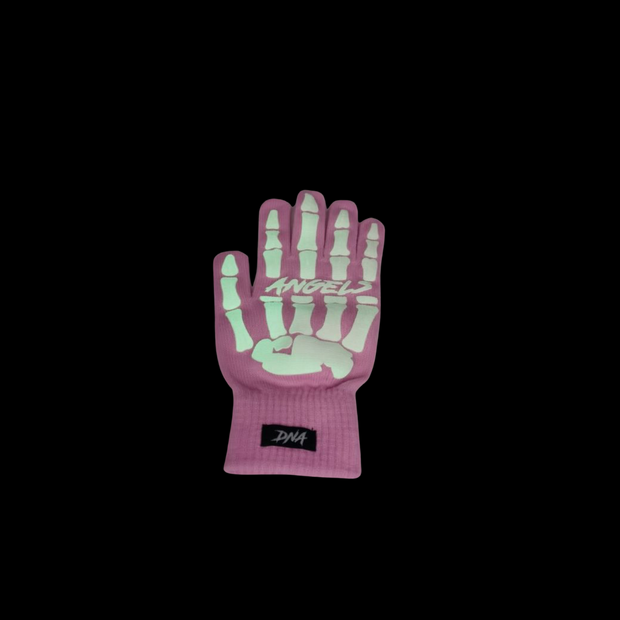 Pink Skeleton Gloves