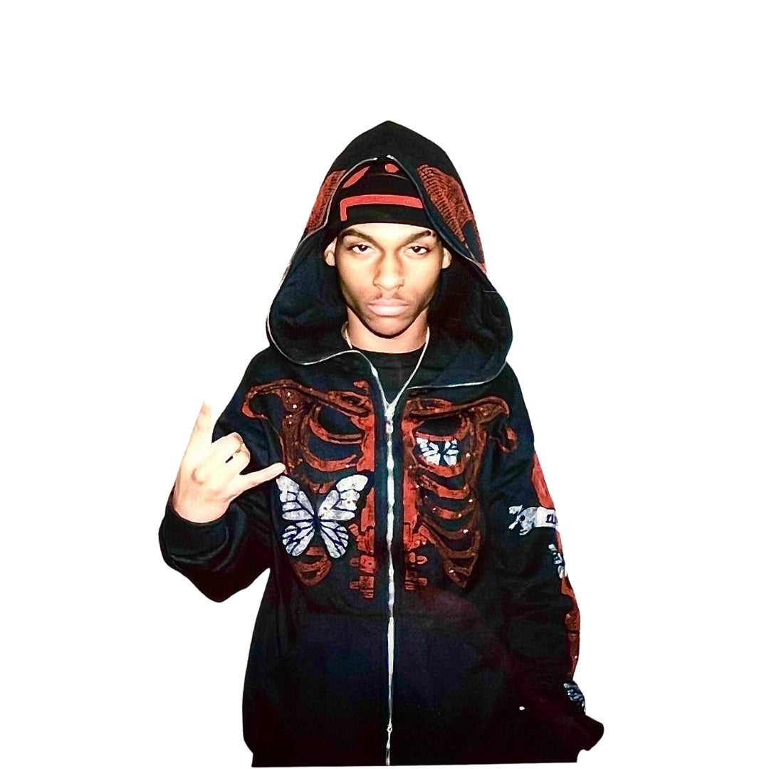 the bonez  Skull Angel Hoodie  ボーンズ the bonez Skull Angel Hoodie ボーンズMサイズ